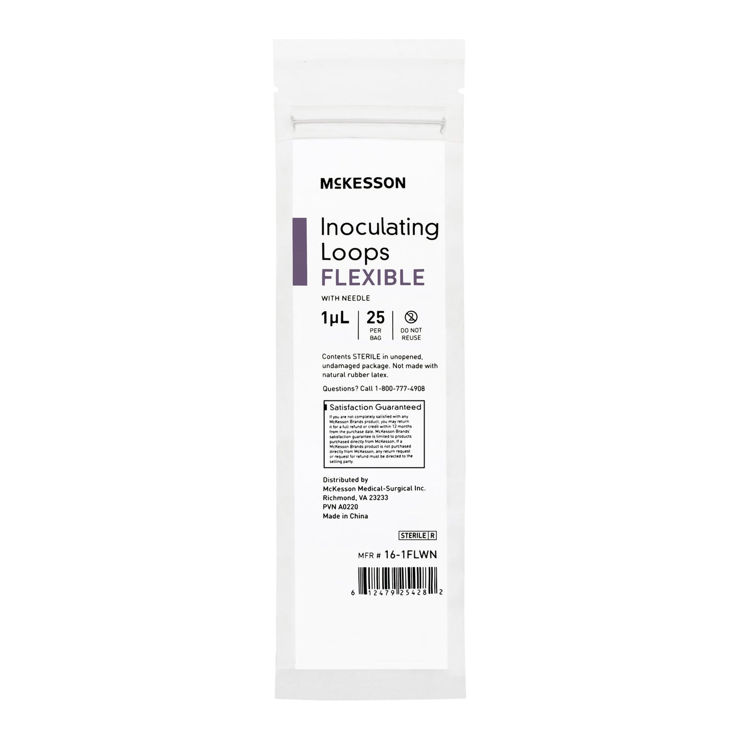 McKesson Inoculating Loop with Needle, 1 µL, 20-Centimeter Length 16-1FLWN