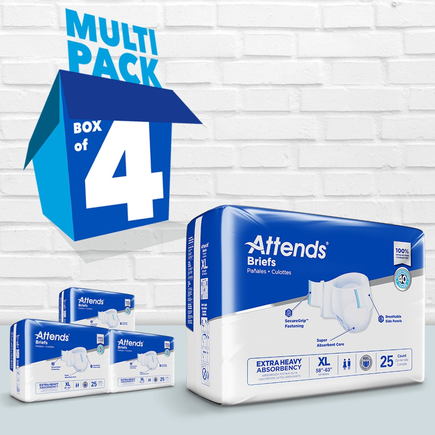 Attends® Extra Heavy Absorbency Briefs, X-Large DDP40100