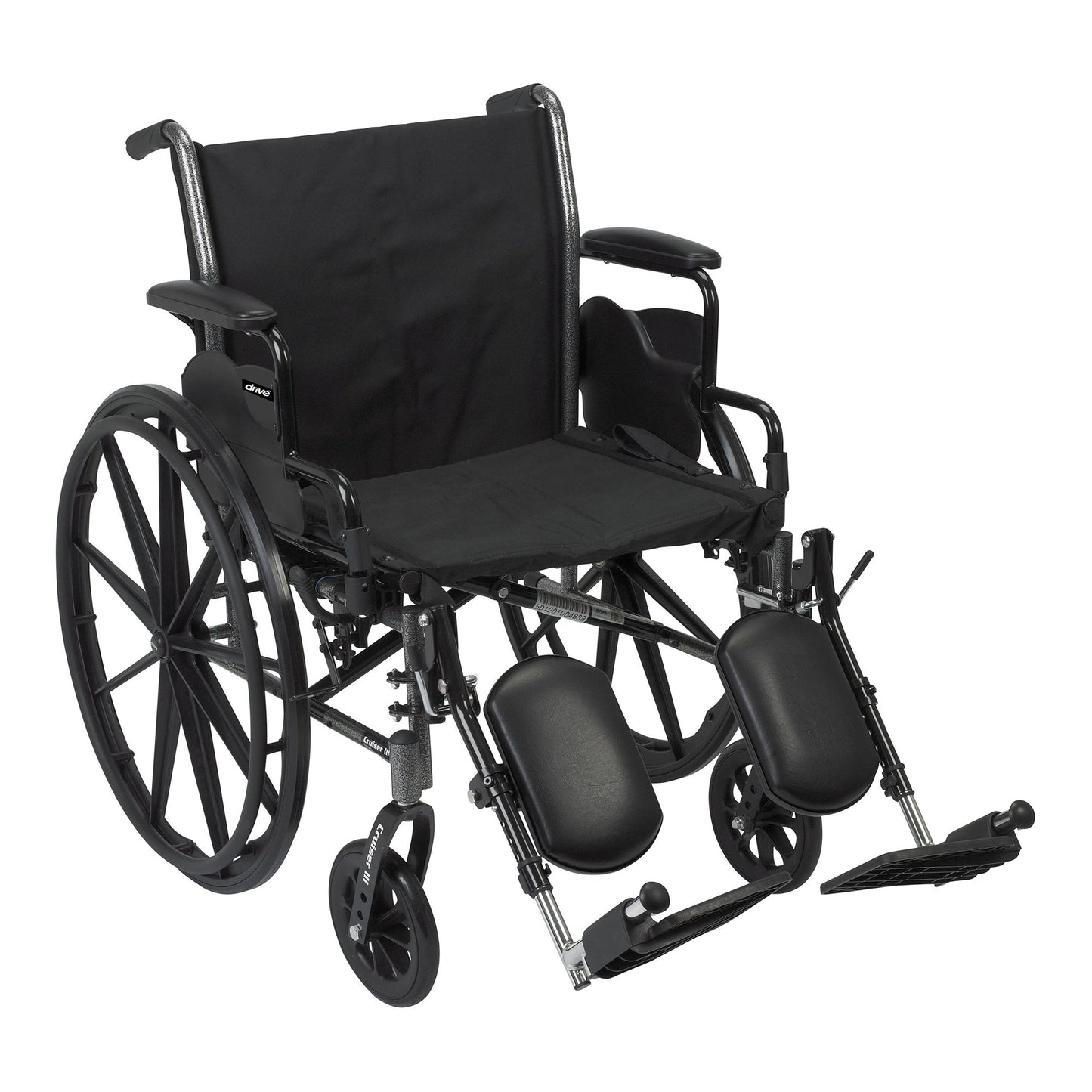 Lightweight Wheelchair McKesson Dual Axle Desk Length Arm Swing-Away Elevating Legrest Black Upholstery 20 Inch Seat Width Adult 300 lbs. Weight Capac