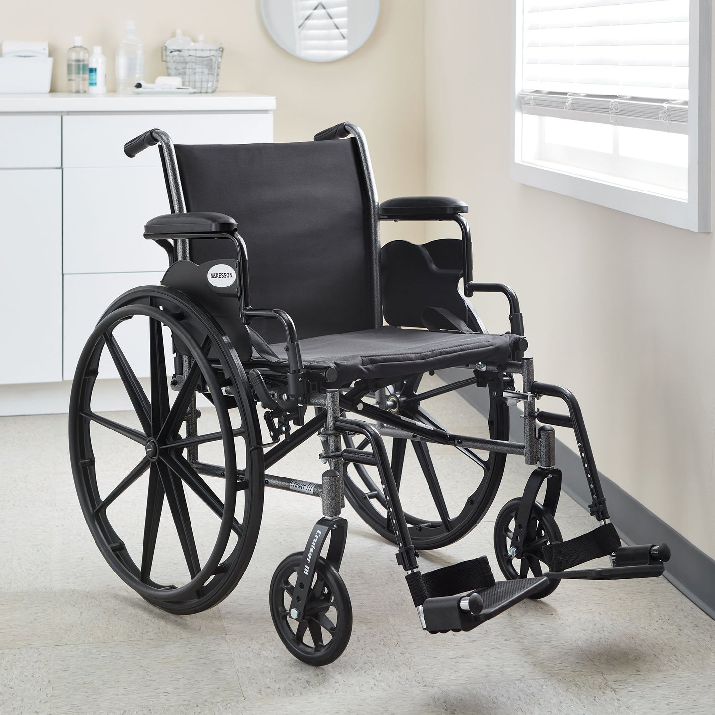 McKesson Lightweight Wheelchair, 20-Inch Seat Width 146-K320DDA-SF