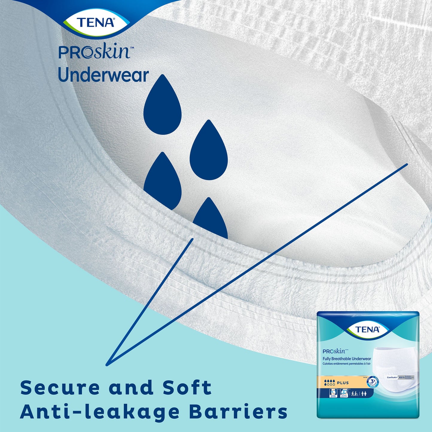 Tena® ProSkin™ Plus Fully Breathable Absorbent Underwear, Large 72633