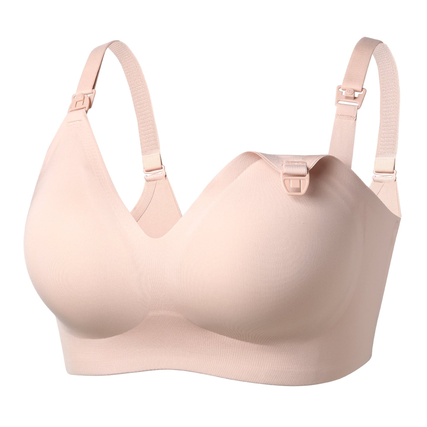 Momcozy Smooth Nursing Bra, Large, Beige FB021-SK100L-C