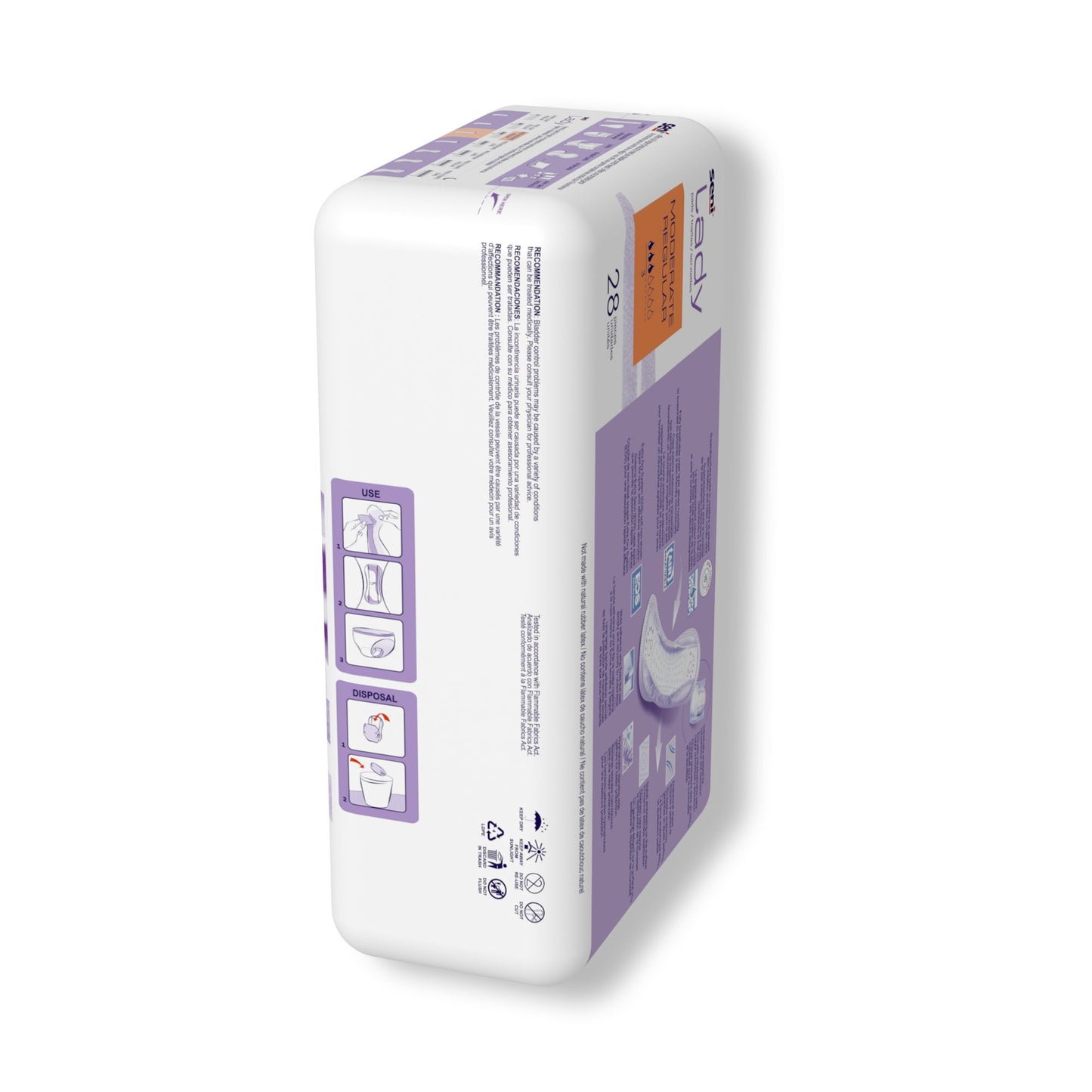 Seni® Lady Moderate Absorbency Bladder Control Pads, Regular S-3P28-PS1
