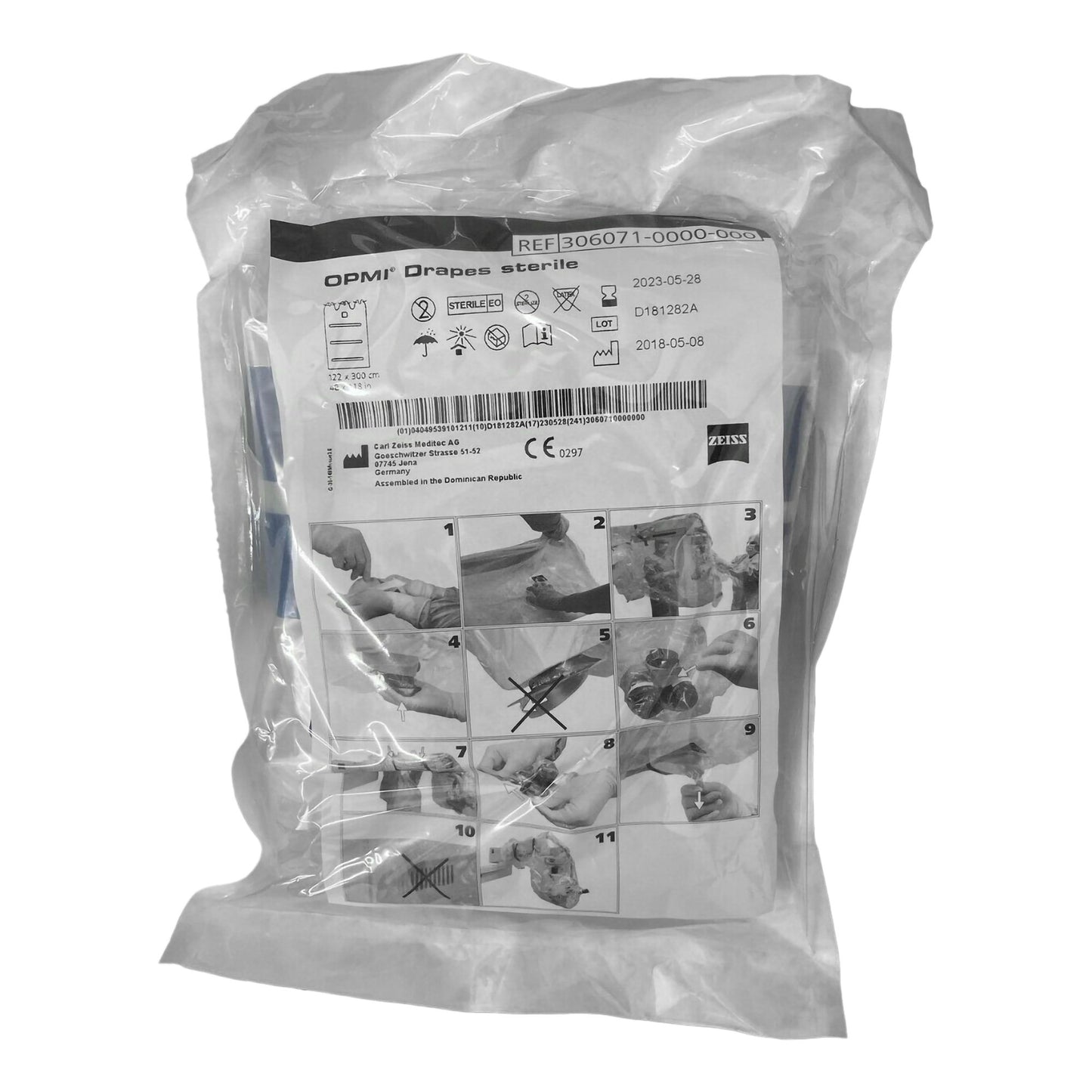 Microscope Drape VisionGuard™ 118 L X 48 W Inch For OPMI® MD/CS/11, 111, ORL, PRO magis, OPMI® Neuro, Movena, Sensera, Pro Ergo, Pentero, and VISU 140