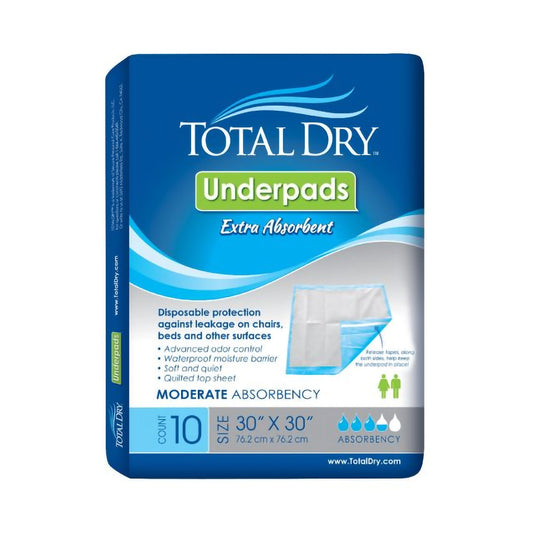 Disposable Underpad TotalDry™ 30 X 30 Inch SecureLoc Heavy Absorbency - SP113010