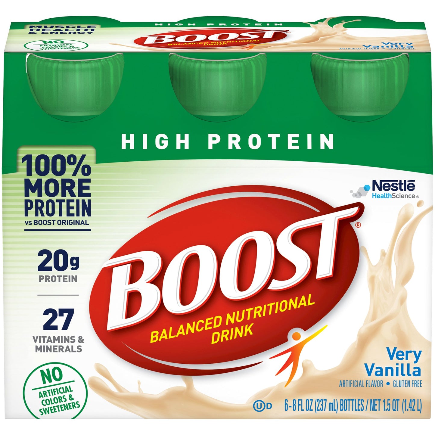 Boost® High Protein Vanilla Complete Nutritional Drink, 8 oz. Bottle 00041679941362