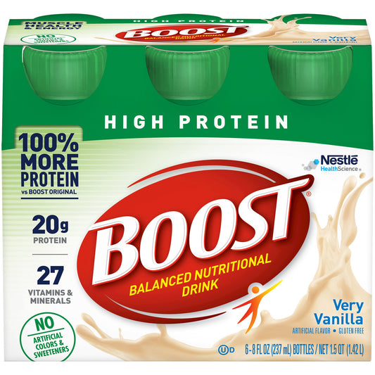 Boost® High Protein Vanilla Complete Nutritional Drink, 8 oz. Bottle 00041679941362