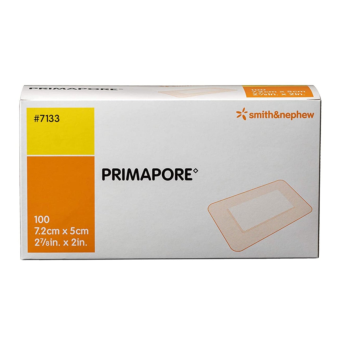 Primapore White Adhesive Dressing, 2 x 3 Inch 7133