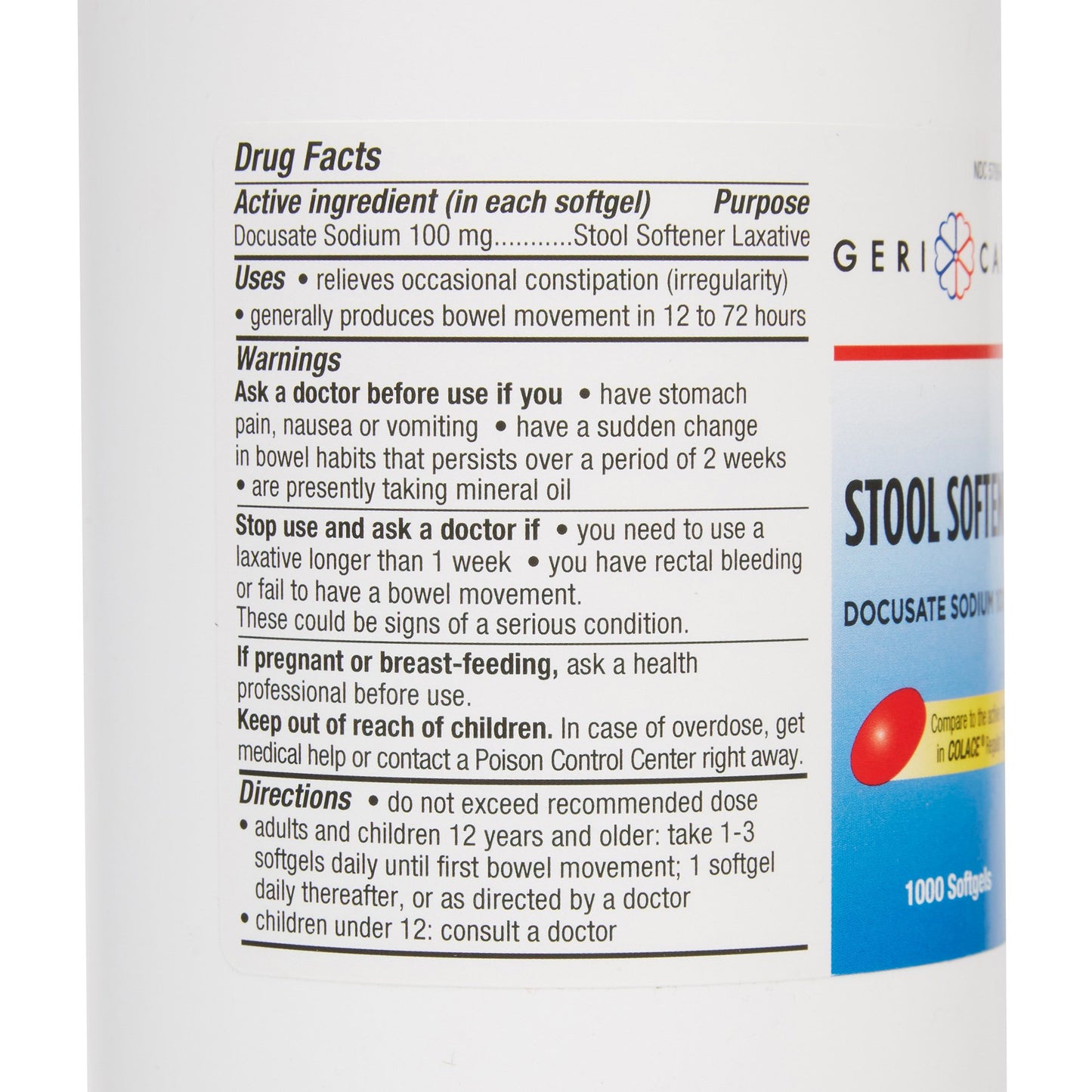 Geri-Care® Docusate Sodium Stool Softener 401-10-GCP