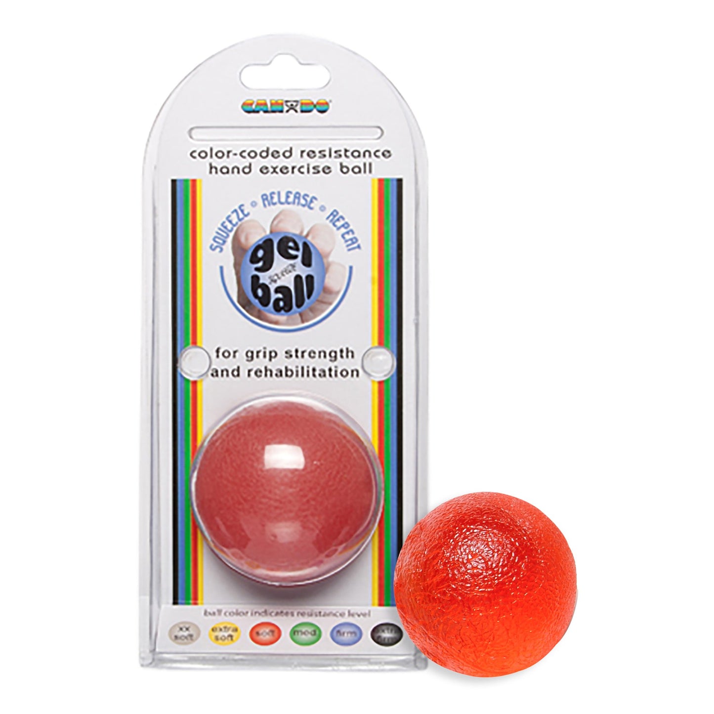 Squeeze Ball CanDo® Red Standard Size Light Resistance - 10-1492