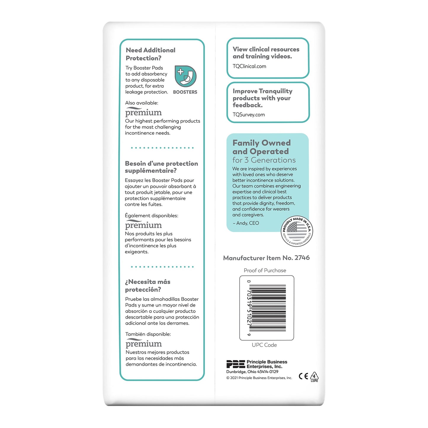 Tranquility® Essential Heavy Incontinence Brief, Large 2746