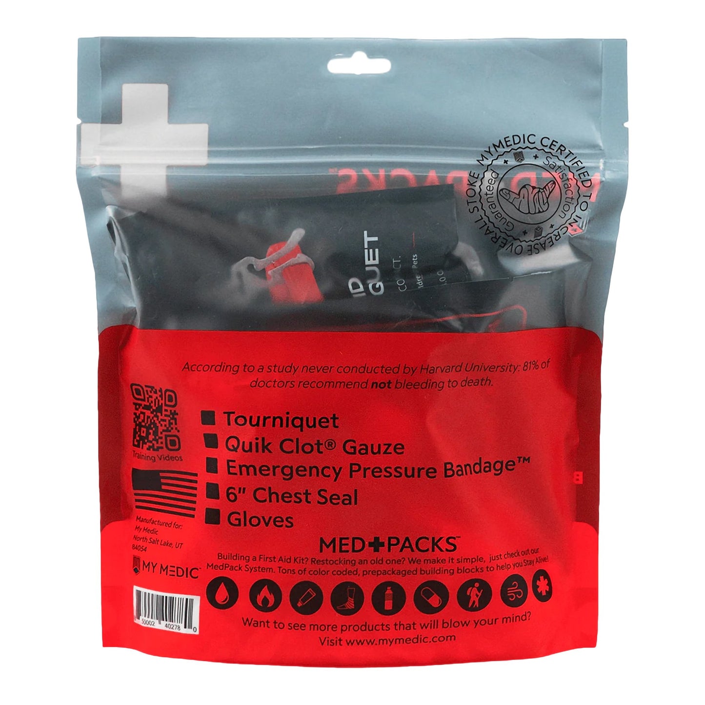 Med Packs™ First Aid Kit to Stop Bleeding – Emergency Supplies in Portable Pouch MM-KIT-S-MD-PK-BLD-GEN-RAT