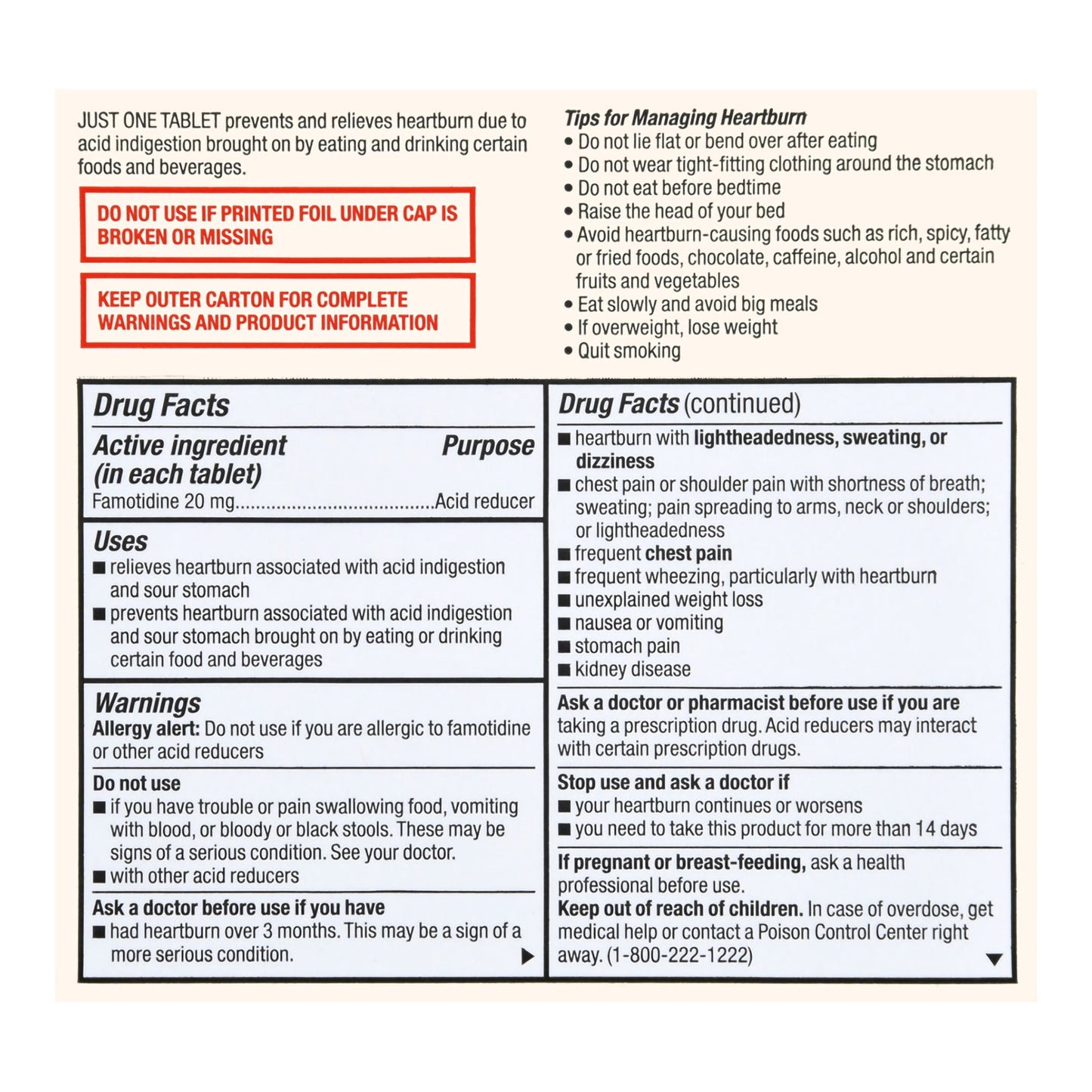 Foster & Thrive™ Maximum Strength Acid Reducer Famotidine 20 mg 70677110102