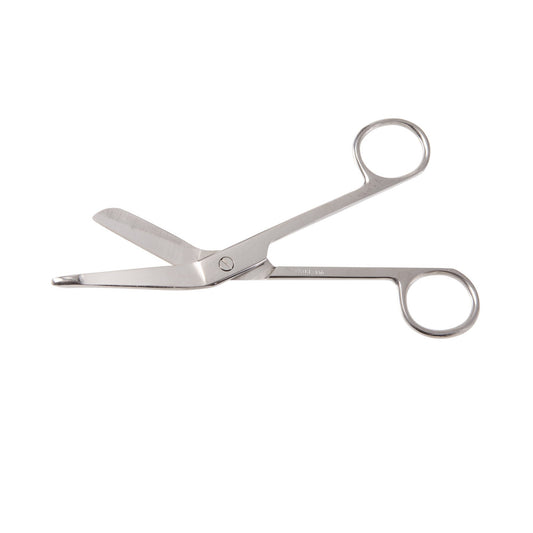 Bandage Scissors Precision™ Lister 5-1/2 Inch Length Floor / Office Grade Stainless Steel Finger Ring Handle Angled Blunt Tip / Blunt Tip - 25-702-000