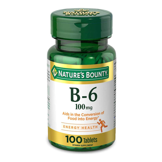 Vitamin Supplement Nature's Bounty® Vitamin B6 100 mg Strength Tablet 100 per Bottle - 74312000650