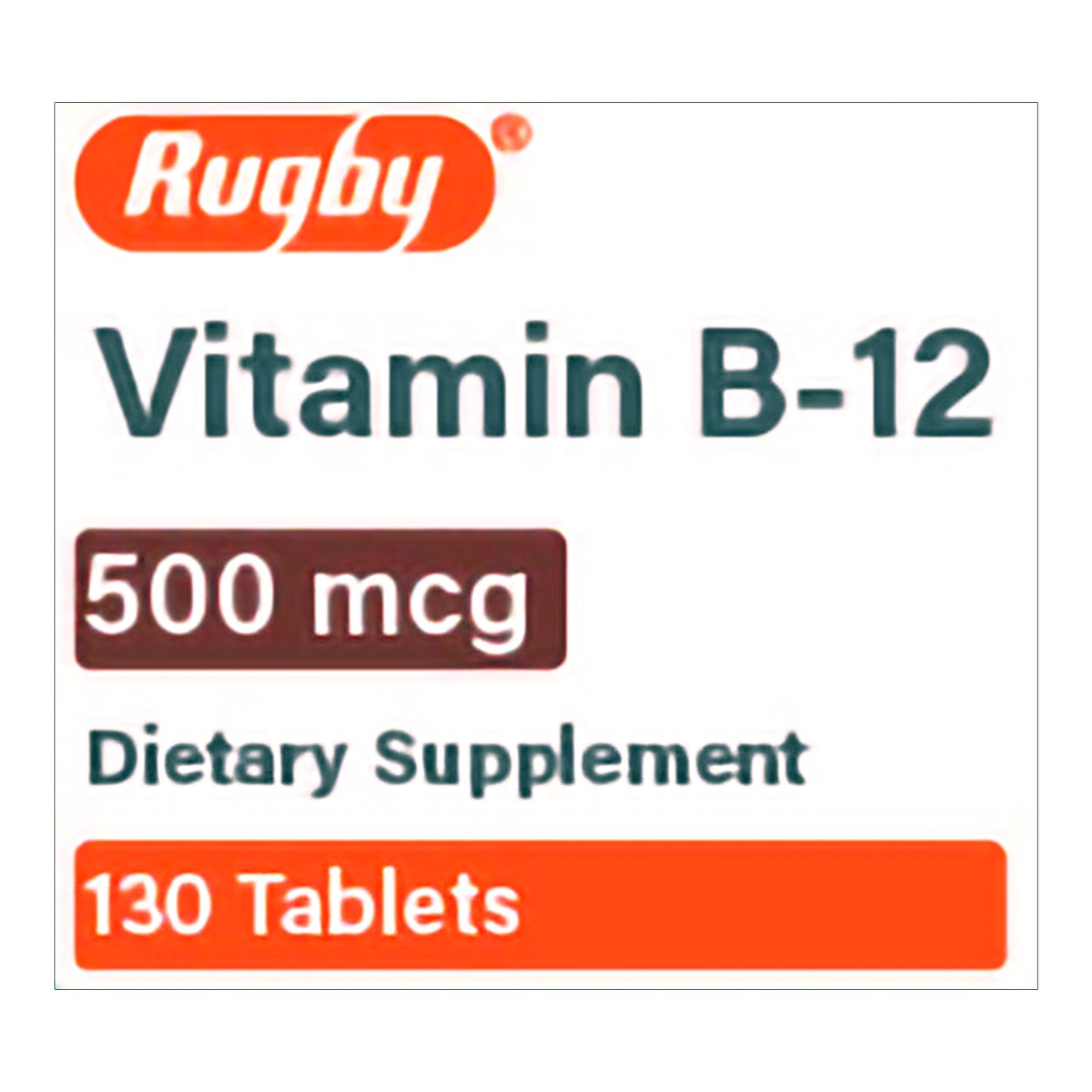 Vitamin Supplement Vitamin B12 500 mcg Strength Tablet 130 per Bottle 80681012800