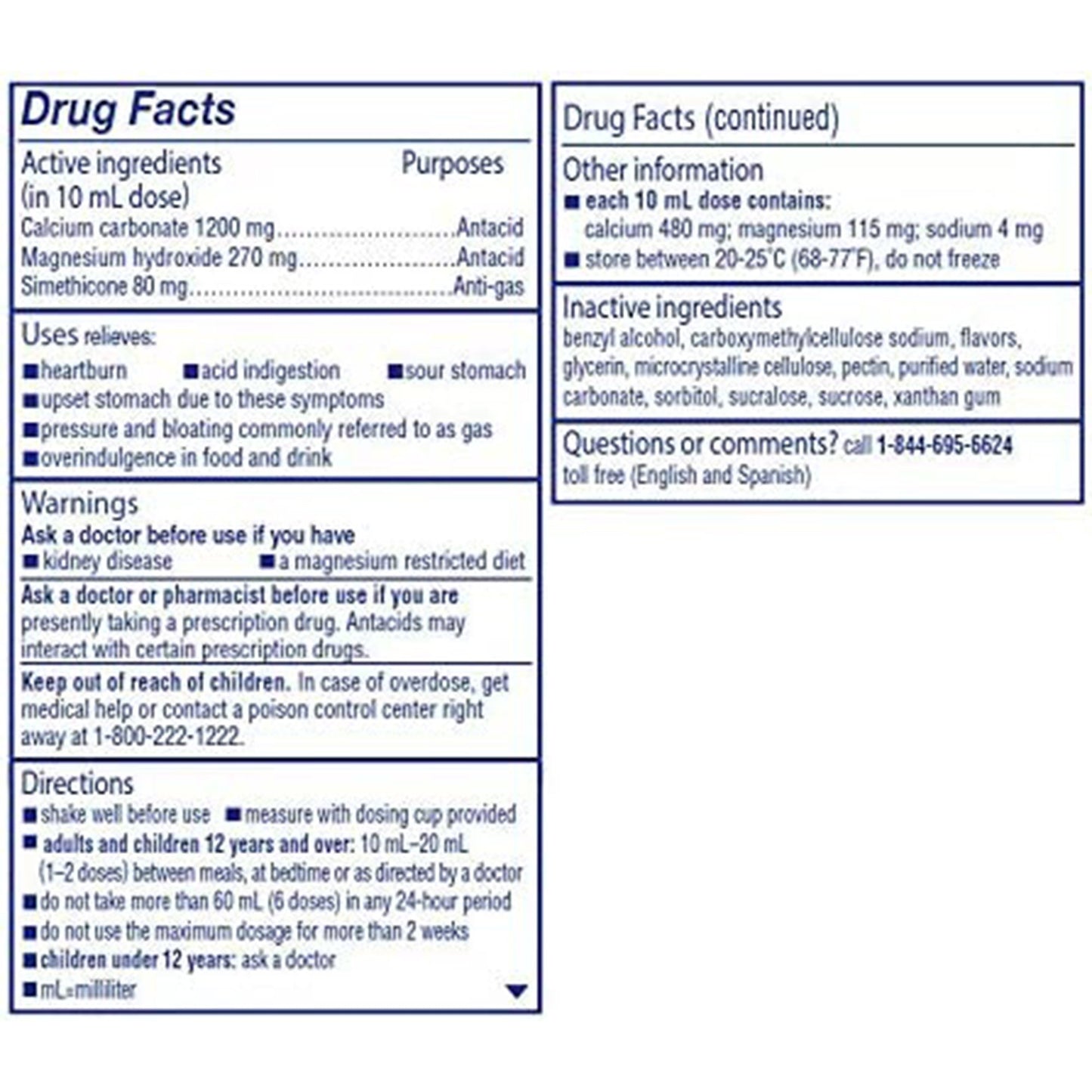 Mylanta Coat & Cool Antacid + Anti-Gas Liquid, Chocolate Mint Flavor 62372052012