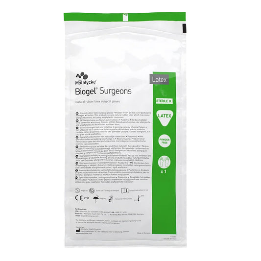 Molnlycke Biogel Surgeons Latex Surgical Glove, Size 8.5, Straw Color 30485, PR