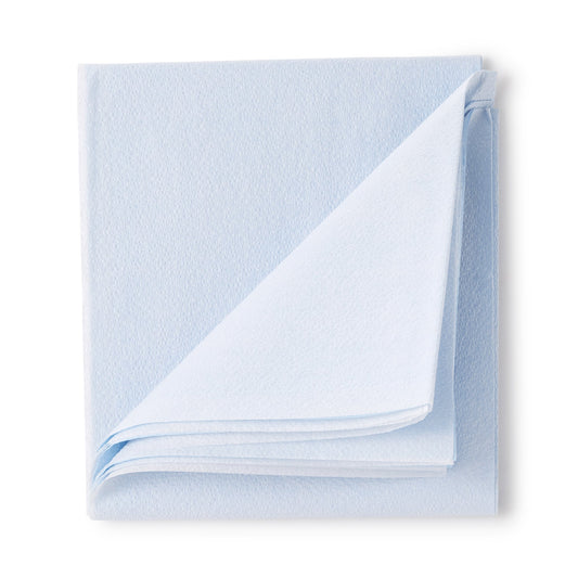 Stretcher Sheet McKesson Flat 40 W X 90 L Inch Blue 50% Cellulose Tissue / 50% Polyethylene Film Disposable - 18-928