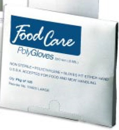 Food Service Glove Foodcare™ Large Textured Clear Polyethylene - 10473
