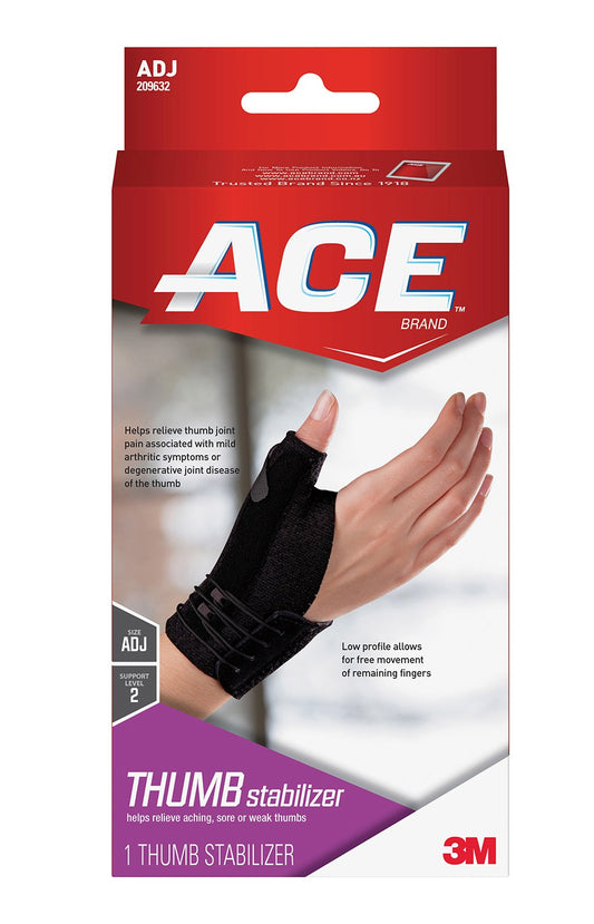 3M™ Ace™ Thumb Stabilizer, Breathable, Adjustable, Black 209632