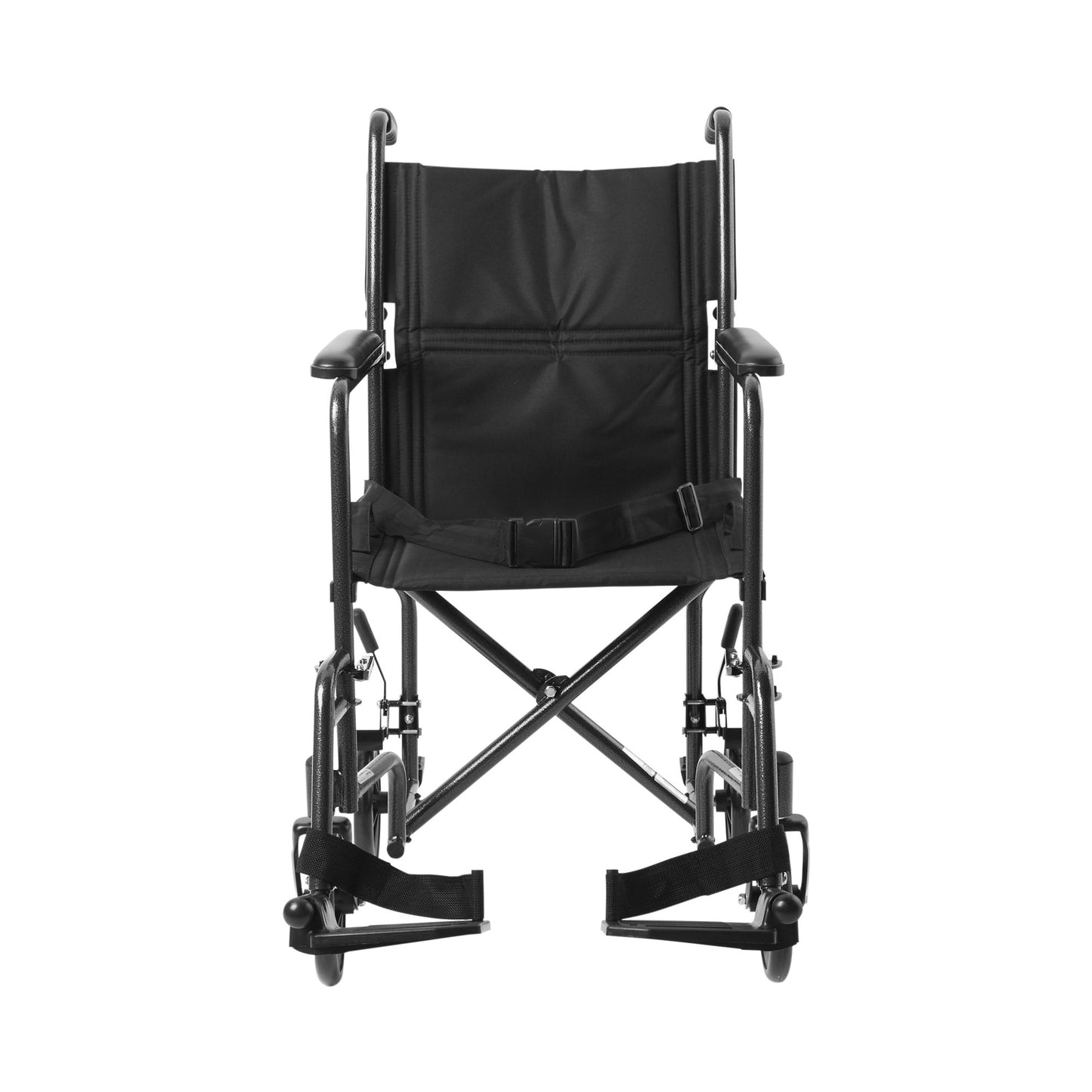 McKesson Lightweight Transport Chair, Black with Silver Vein Finish 146-TR39E-SV