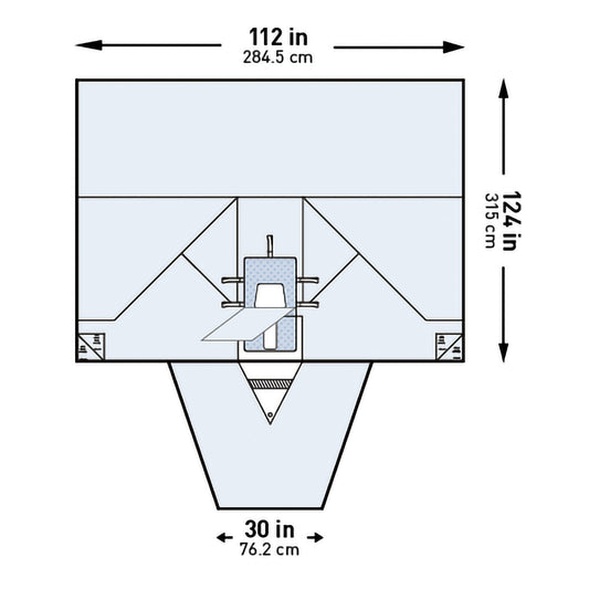 McKesson Sterile LAVH Laparotomy Drape, 112 x 30 x 124 Inch 183-I80-05174G-S