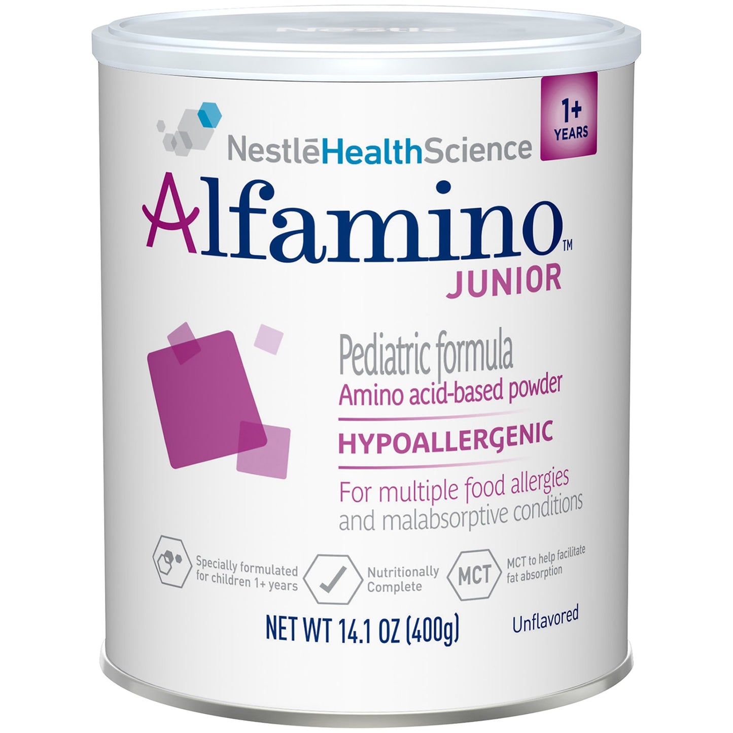 Alfamino Junior™ Amino Acid–Based Powder Pediatric Formula, 14.1-ounce can 07613034787965