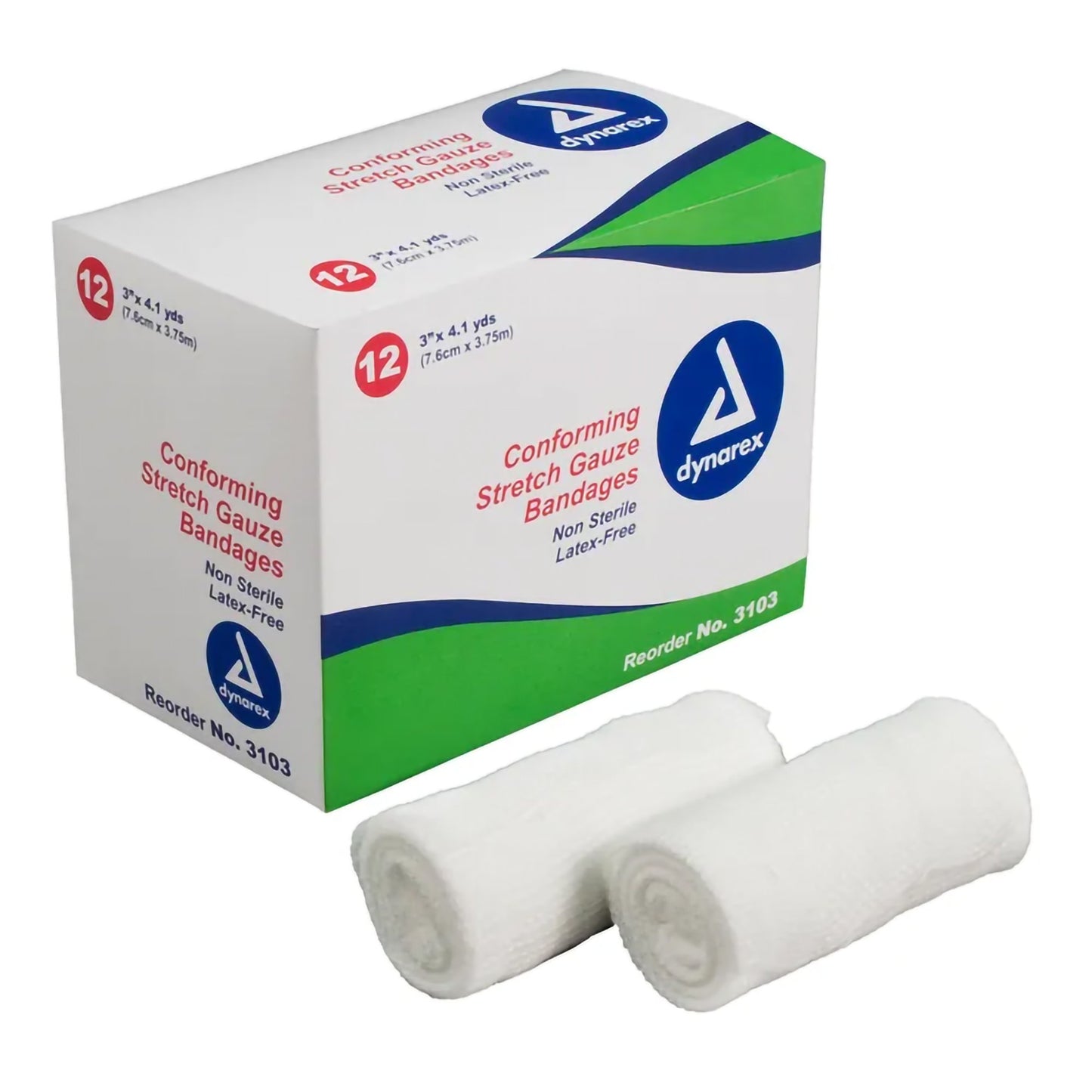 dynarex® Conforming Bandage, 3 Inch x 4-1/10 Yard 3103