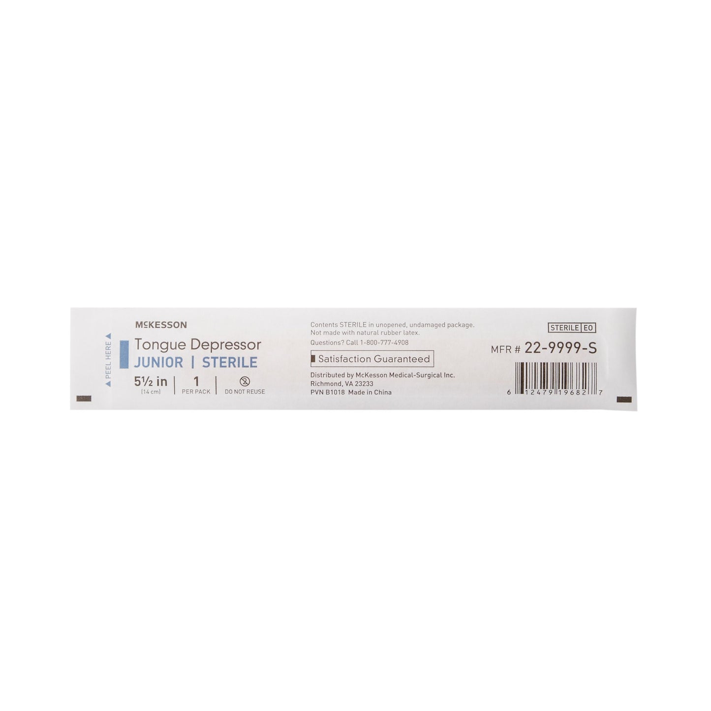 McKesson Tongue Depressor for Pediatric Use, Sterile 22-9999-S