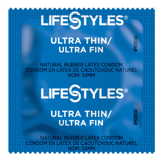 Condom Lifestyles® Ultra Thin Lubricated One Size Fits Most 1,008 per Case - 310161