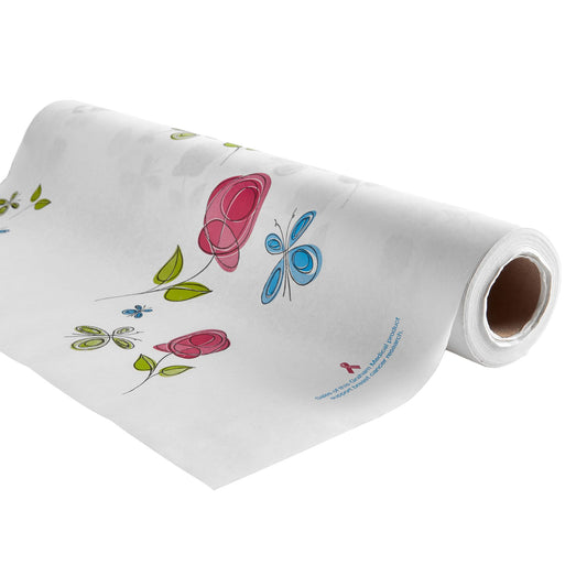 Graham Medical Products Rose Garden Crepe Table Paper, 21 Inch x 125 Foot 46847, 1 Each