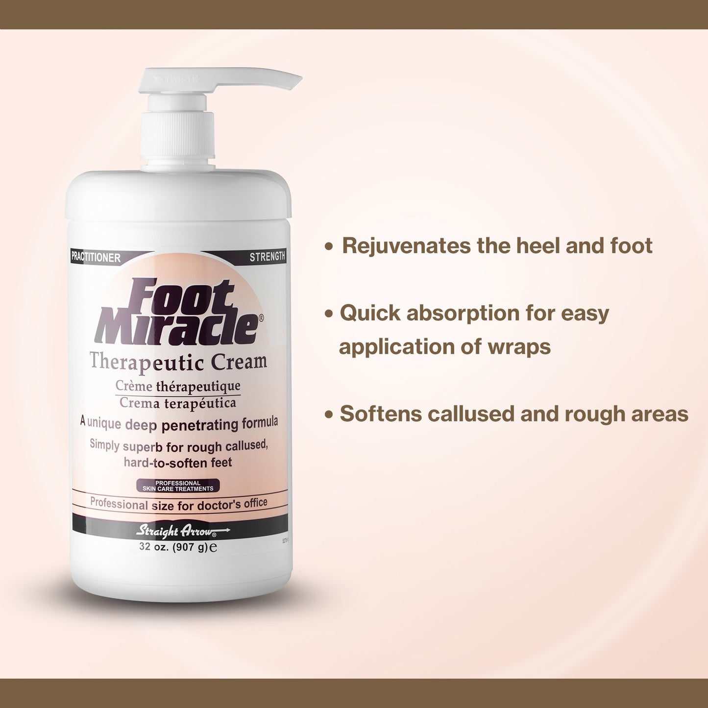 Foot Miracle® Therapeutic Cream, 32 oz. Bottle 60656