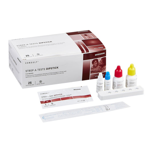 Respiratory Test Kit McKesson Consult™ Strep A Test 25 Tests CLIA Waived - 5003