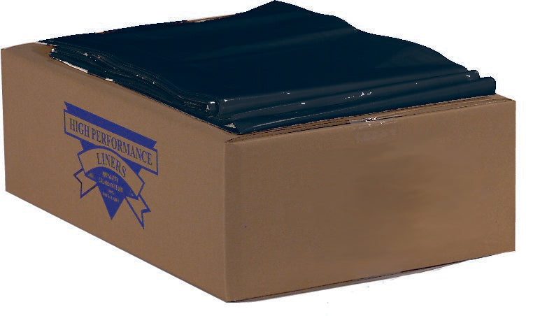 Trash Bag Colonial Bag 56 gal. Black LLDPE 1.8 mil 43 X 47 Inch X-Seal Bottom Flat Pack - TGG-47XXH