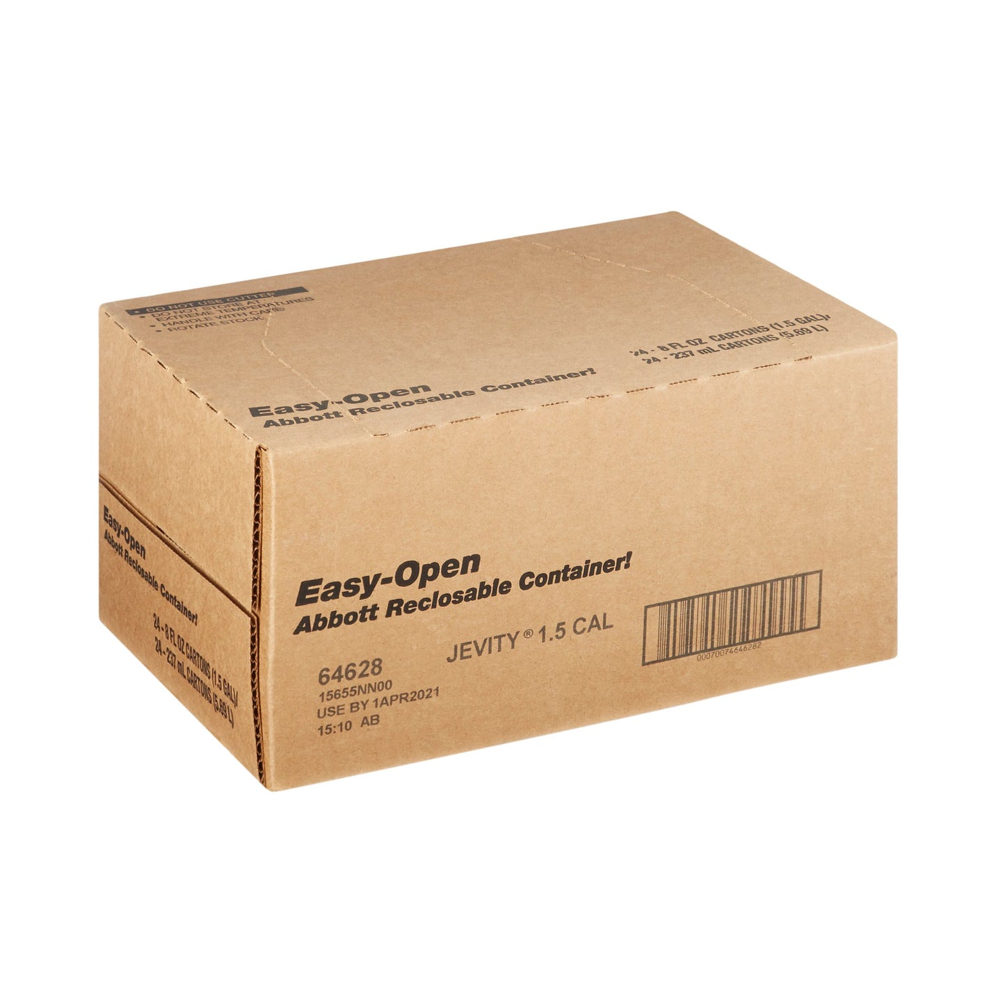 Jevity® 1.5 Cal Complete, Balanced Nutrition with Fiber, 8-ounce carton 64628