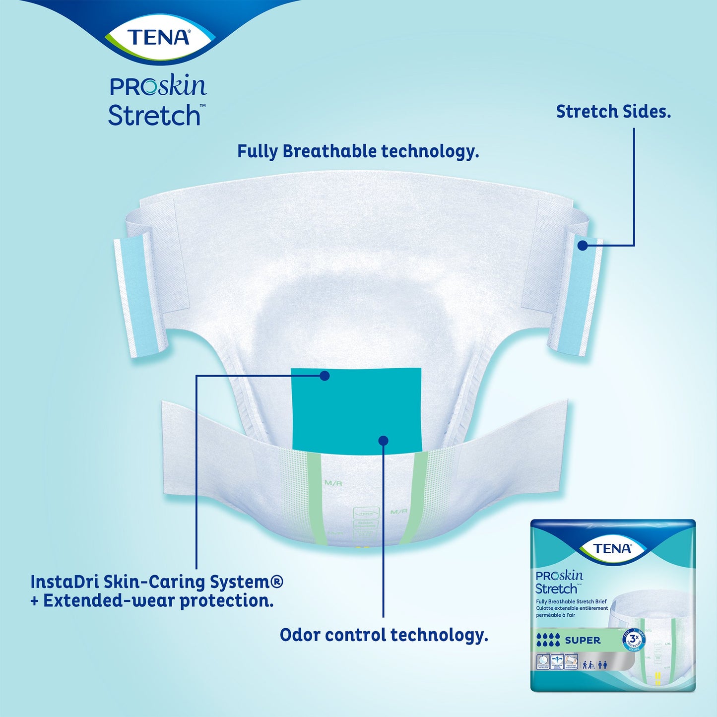 Tena® ProSkin Stretch™ Super Incontinence Brief, Medium 67902