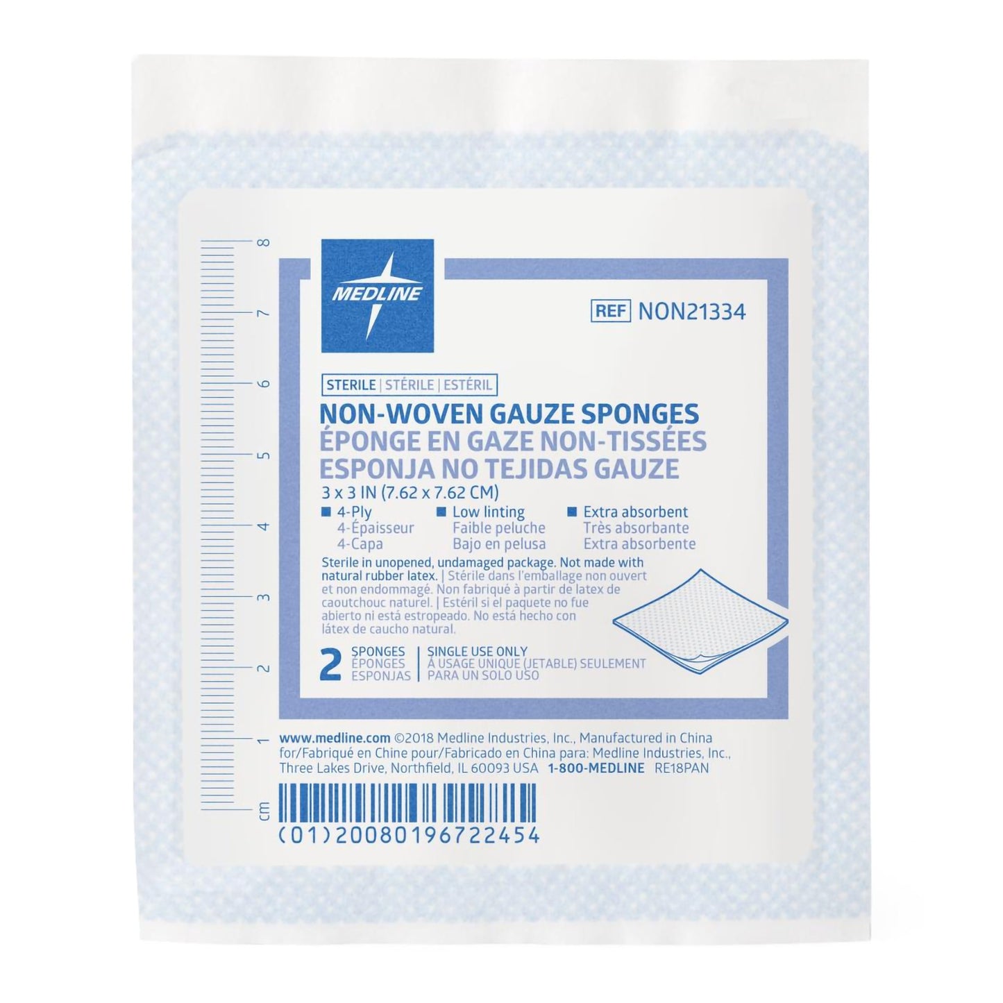 Nonwoven Sponge Avant Gauze® 3 X 3 Inch 4-Ply Sterile 2 per Pack NON21334
