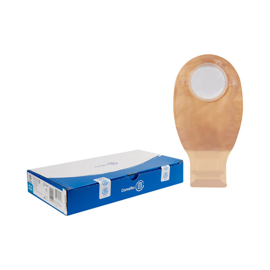 ConvaTec Natura + Two-Piece Drainable, Tail Closure Transparent Ostomy Pouch, 12 Inch Length, 2 Inch Flange 416422, Box of 10