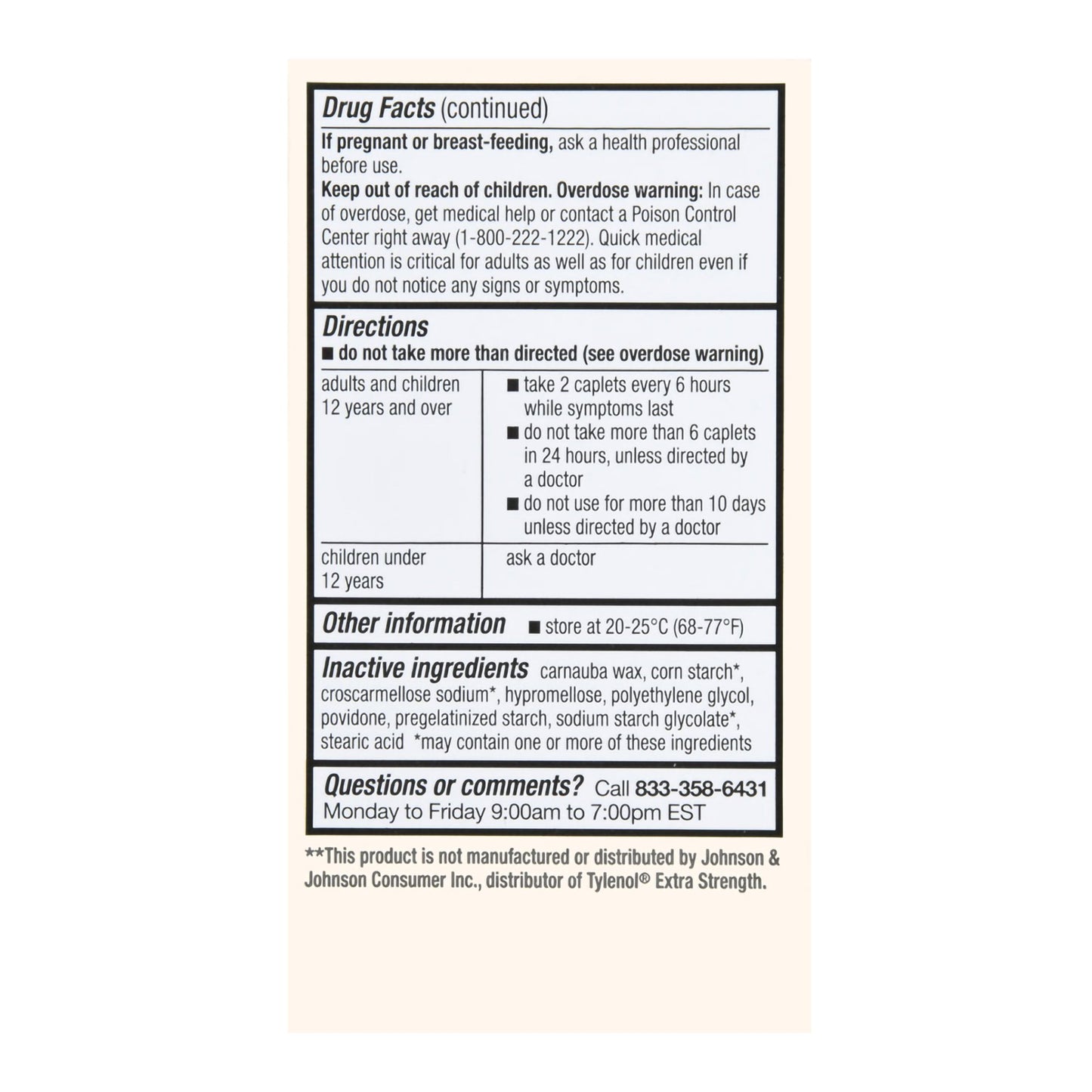 Foster & Thrive™ Extra Strength Pain Relief Acetaminophen 500 mg Caplets 70677113802