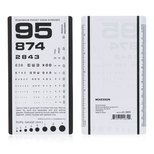 McKesson Eye Test Chart, 3-1/2 x 6-1/2 Inch 63-3053