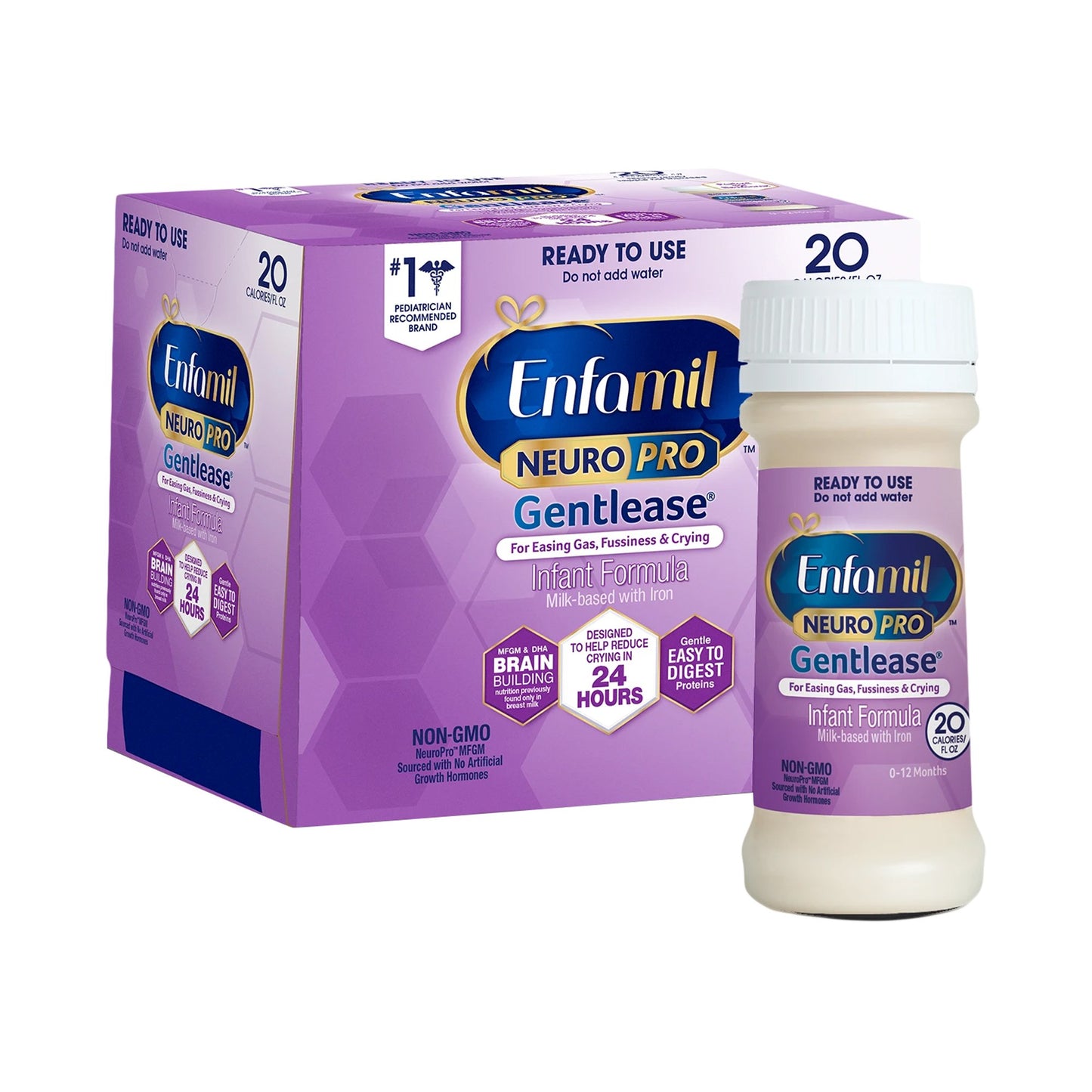 Infant Formula Enfamil NeuroPro™ Gentlease® Unflavored 2 oz. Bottle Liquid Milk-Based Crying / Spitup - 898103