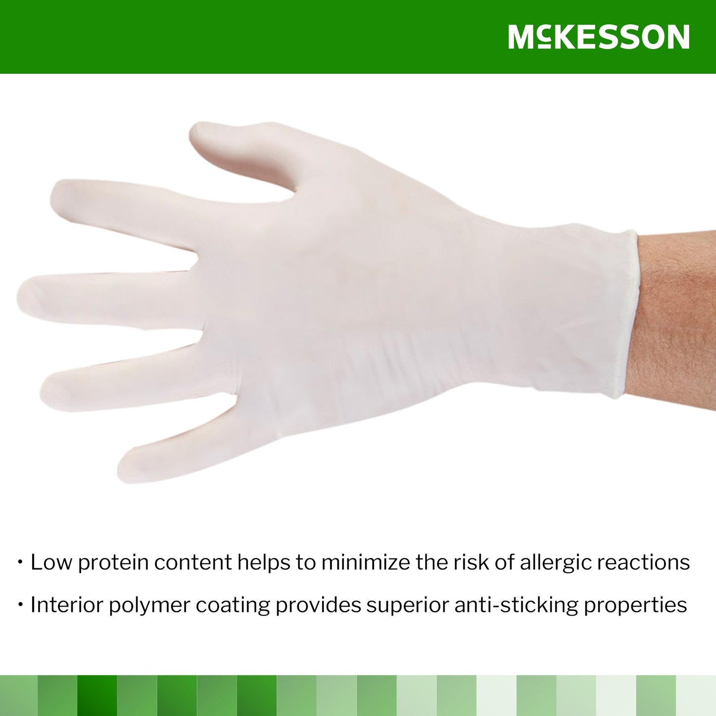 McKesson Confiderm® Latex Exam Glove, Medium, Ivory 14-1382