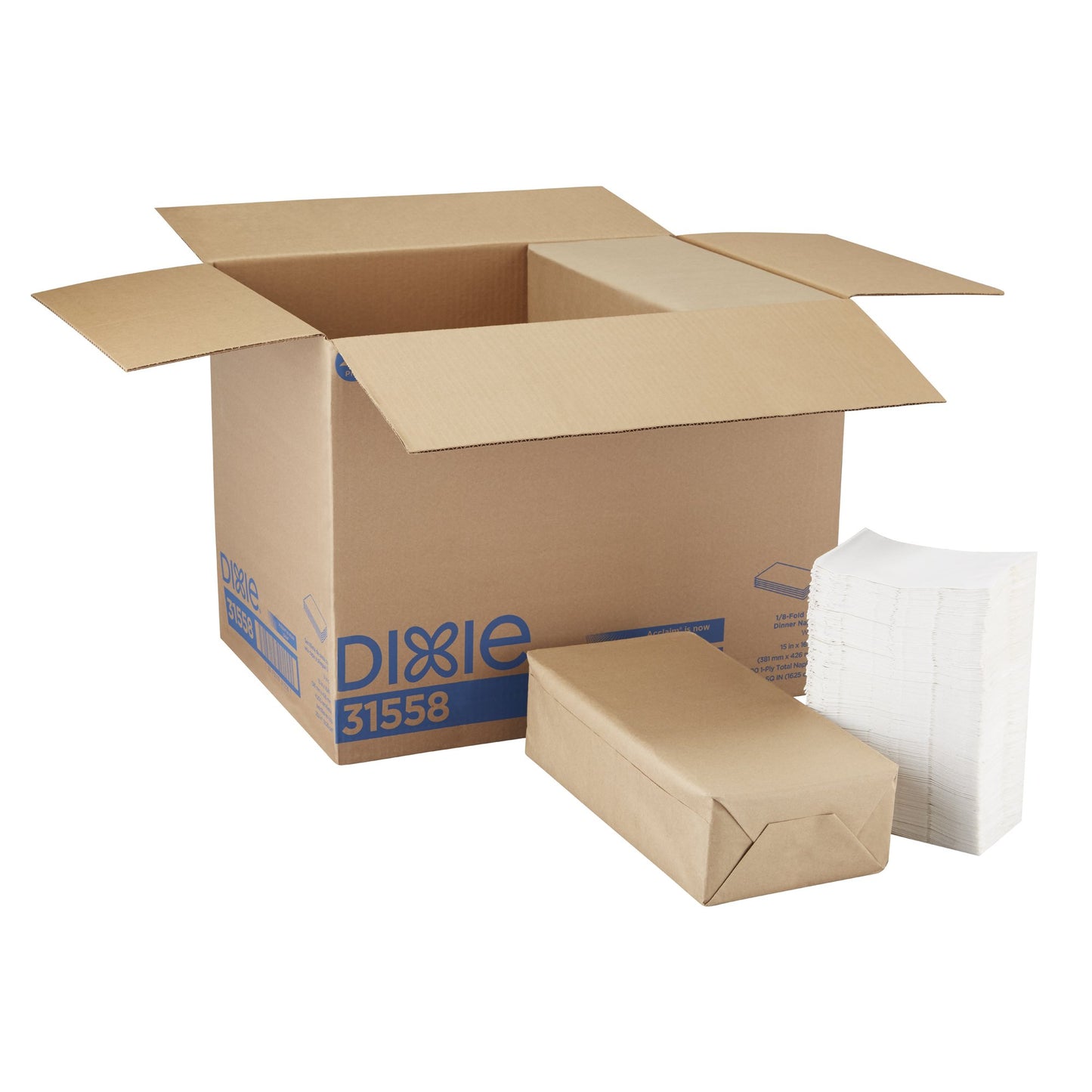 Dinner Napkin Dixie® White Paper - 31558