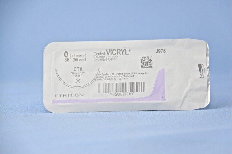J & J Healthcare Systems Coated Vicryl Suture with CTX Needle J978H, DZ
