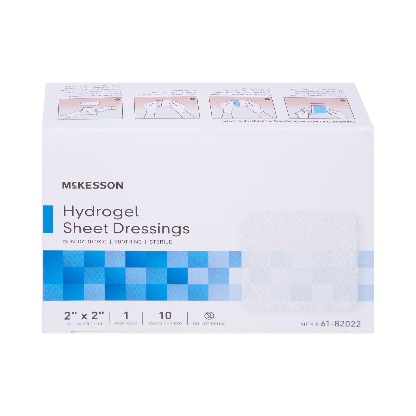 McKesson Hydrogel Dressing, 2 x 2 Inch 61-82022