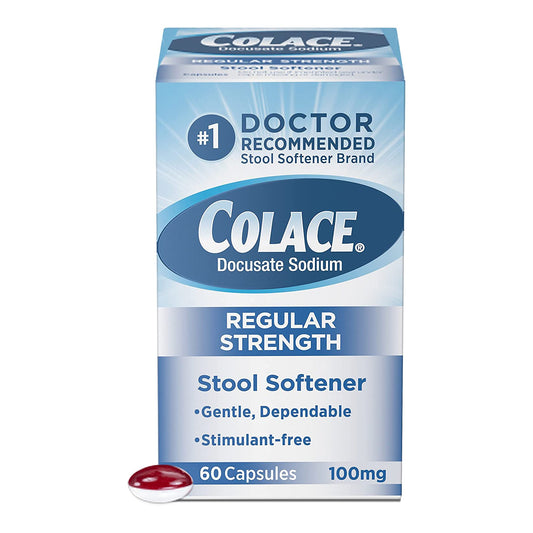 Stool Softener Colace® Capsule 60 per Bottle 100 mg Strength Docusate Sodium - 67618010160