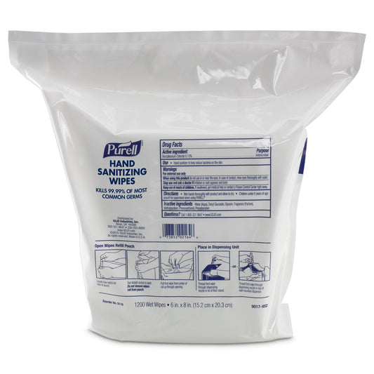 GOJO Purell Sanitizing Skin Wipe Refill Pouch 9118-02, Case of 2