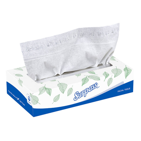 Facial Tissue Surpass* White 8 X 8-2/5 Inch 100 Count - 21340