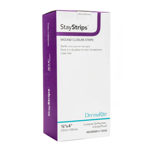 Skin Closure Strip StayStrips® 1/2 X 4 Inch Nonwoven Material Flexible Strip White - 72540